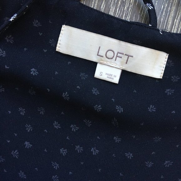 LOFT Black Cross Strap Flared Tank Top - Sz S - Picture 6 of 6